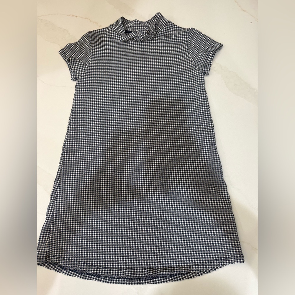 Zara girls navy and white gingham dress size 11/12